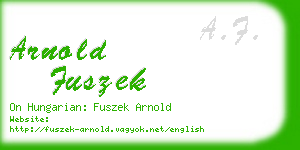 arnold fuszek business card